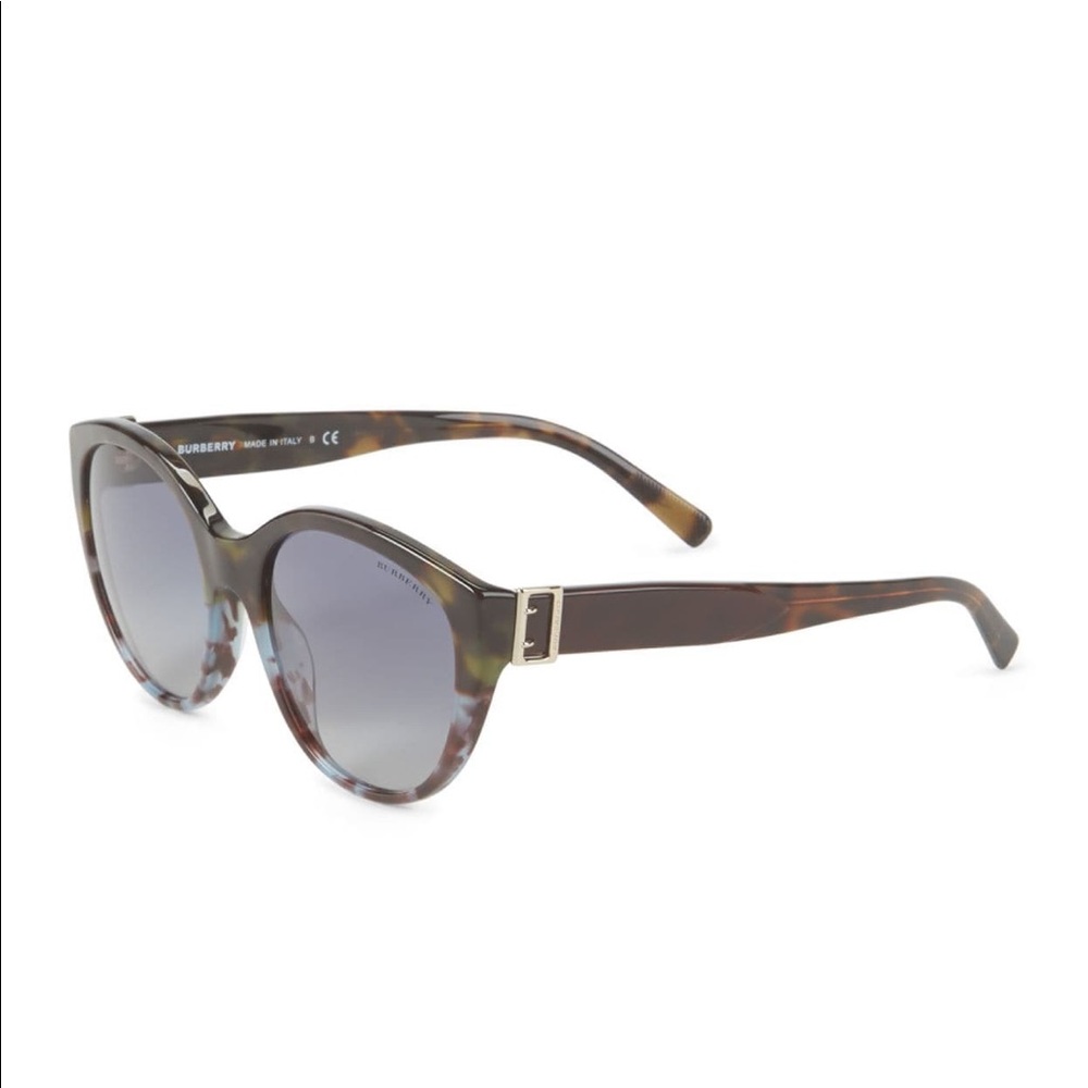 Burberry 55mm 2tone turtoiseshell oval sunglasses